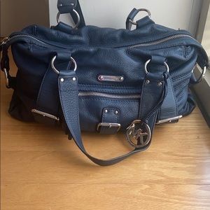 Michael Kors navy leather handbag